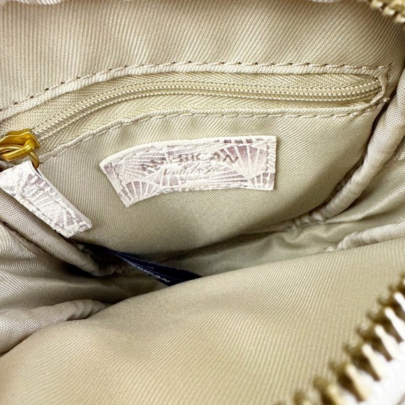 American Leather Co Cleveland purple shimmer lavender skies crossover bag purse - Picture 10 of 10